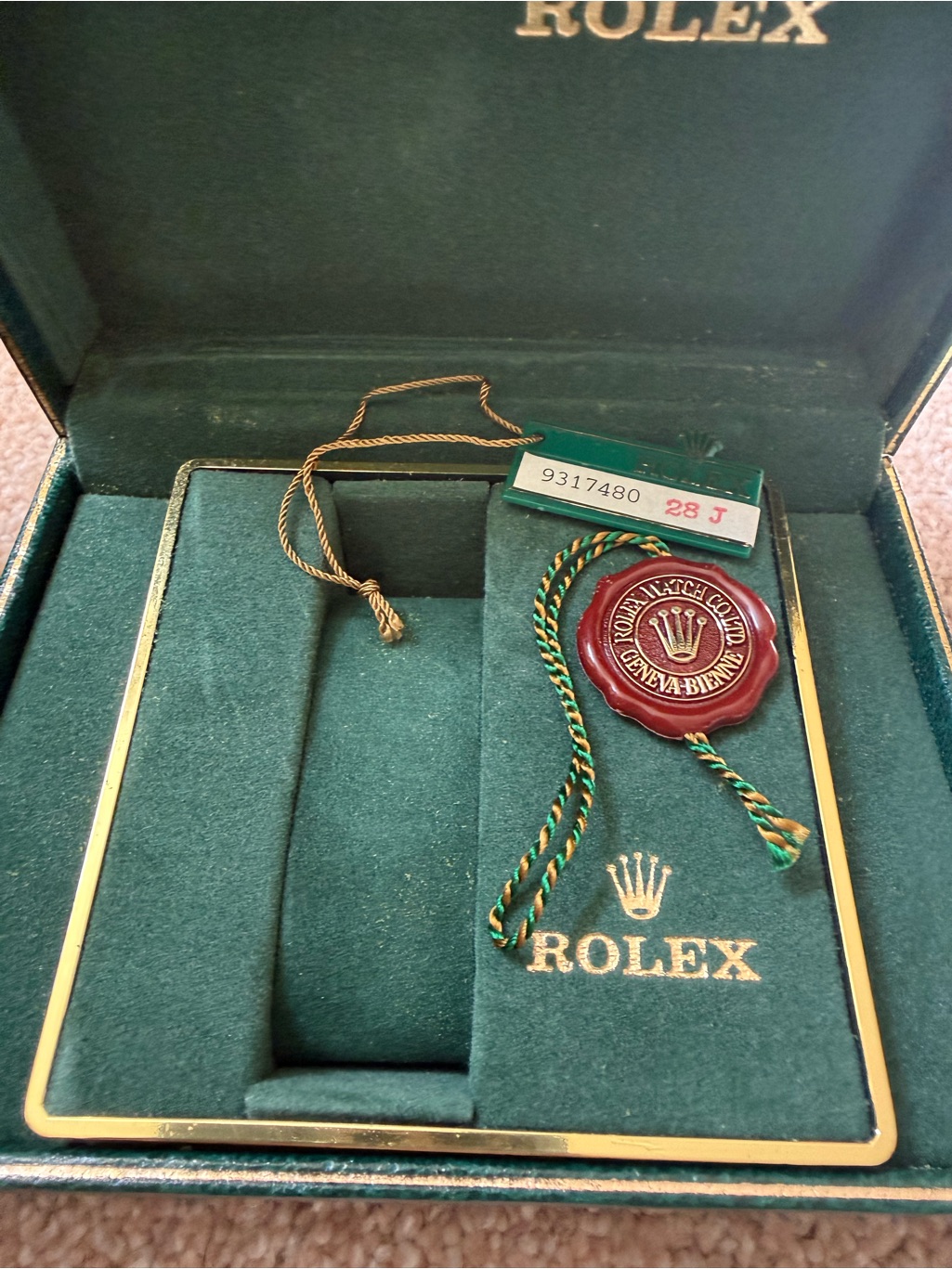 Ladies Rolex Box With Papers1985